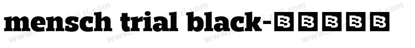 mensch trial black字体转换